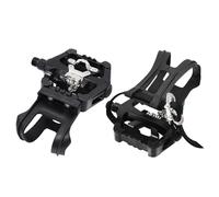 Auptiz Pedales Bicicleta con Clips y Correas, Pedales Mixtos MTB Antideslizantes, 9/16 Pulgadas MTB Pedales SPD para Bicicleta de Carretera, Bicicletas de Ejercicio Indoor