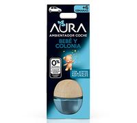AURA. Ambientador & Absorbe OLOR para COCHE esférico. Más de 6 semanas de duración. 0% Alcohol. 5 ml. Aroma BEBÉ Y COLONIA.