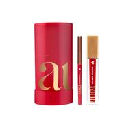 Aura by Helena Coelho Coffret Regalo Pack Kit Maquillaje Mujer Signature Lips Pintalabios Unbreakable Red 4ml y Lápiz de Labios Unbreakable Red 0,35g con Caja