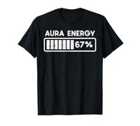Aura Energy 67 Funny Number 6 7 Meme Niños Jóvenes Adolescentes Niños Camiseta