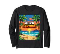 Aura Farming Beach Sunset Pixel Gen Z Slang Genz Manga Larga