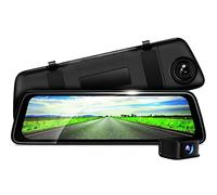 Aura HD5 de Road Angel - Cámara de salpicadero para retrovisor 2K dual, cámara frontal 1440p y trasera 1080p, pantalla táctil de 10", visión nocturna, wifi integrado, GPS, auténtico modo aparcamiento