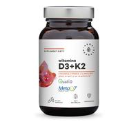 Aura Herbals - Vitamina D3 2000 IU, 50 mcg + K2 (90 cápsulas)