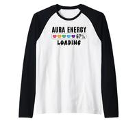 Aura Level 67% Six Seven 6 7 Aura Energy at 67 Aura Loading Camiseta Manga Raglan