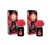 AURA. Pack 2 Ambientadores Flor Perfumada 40ml Aroma Frutos Rojos. Más de 4 semanas de duración. (2x40ml)