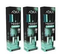 AURA | Pack 3 Ambientador Mikado con Varillas | Aroma Brisa Marina | Larga Duración 4 Semanas | 0% Alcohol | 3x30ml