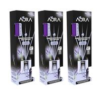 AURA | Pack 3 Ambientador Mikado con Varillas | Larga Duración 4 Semanas | 0% Alcohol | 3x30ml (Lavanda)