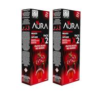 Aura | Pack 4 Ambientador Mikado | 30ml | 100% Puro | Duración 4 Semanas | 4x30ml | 0% Alcohol (4x30ml, Frutos Rojos)