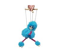 AURA Puppet On Strings, Handmade Ostrich Marionette Puppets , Parent Child Interactive Educational Props for Children Kids , Blue