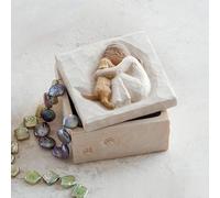 AURABLUE Exquisito joyero con patrón de piedra de ambiente cálido, caja de almacenamiento decorativa para guardar recuerdos, joyas y pequeños tesoros, un regalo ideal para seres queridos (perro)