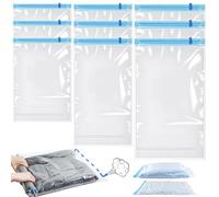 Aurafly 9 Piezas Bolsas de Vacío Enrollables, Bolsa Compresion Viaje Reutilizable, Bolsa Vacio Ropa Que Ahorran Espacio, Bolsas de Embalaje de Almacenamiento para Maletas, No Necesita Bomba