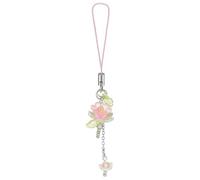 AuraFusion Phone Charm - Diseño de flores encantadoras, llavero hecho a mano, un regalo ideal para mujeres, accesorio estilo años 2000, decoración para bolso