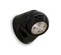 Auraglow con pilas del movimiento activado Sensor PIR inalámbrico extraíble Luz de seguridad LED - Negro