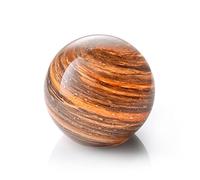 Auraglow Lámpara de mesa LED de vidrio soplado hecha a mano, funciona con pilas, [Júpiter]