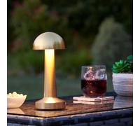 Auraglow Lámpara de mesa recargable, lámpara táctil inalámbrica que funciona con pilas, luz LED blanca regulable para mesita de noche, salón, comedor, pasillo, hotel y restaurante (1 unidad)