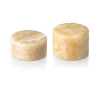 Auraglow Lámpara LED con efecto de sal de roca de mármol, luz blanca cálida, con función de temporizador, perfecta para dormitorio, salón u oficina, paquete pequeño y alto