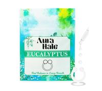 AuraHale Anillo difusor nasal - Fragancia de eucalipto para una respiración clara, mente tranquila y relajación emocional | Aromaterapia portátil | Silicona médica | Enriquecido con aceite esencial
