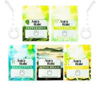 AuraHale Breathe Easy Pack - Anillos difusores nasales con infusión de aceite esencial para una respiración clara, energía vital y facilidad interior, aromaterapia portátil, silicona de grado médico