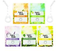 AuraHale Paquete de iniciación - Anillos difusores nasales con infusión de aceite esencial para fuerza interior, mente tranquila y sueño reparador | Aromaterapia portátil | Silicona de grado médico |