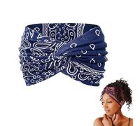 Aurali Printed Cross Wide Headband,Printed Cross Yoga Headband,Acssart Headbands,Non Slip Soft,Perfect for Yoga, Travel, or Everyday Vibes (A)