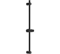 Auralum Barra Ducha 70cm de Acero Inoxidable, Barra de Ducha Pared con Soporte de Alcachofa Ducha 360° Giratoria y Ajustable, Compatible con Agujeros Existentes de Montaje, Negro