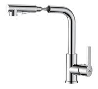 Auralum Grifo Cocina Extraible, Grifo de Cocina con 2 Funciones Caño, 360º con Caño Alto, Grifos Cocina Fregadero,Grifos de Alta Presión, Monomando Agua Frío y Calor Regulable, Acero Inoxidable