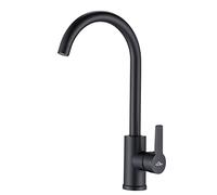 Auralum - Grifo de cocina, color negro, elegante, monomando para fregadero de cocina, boquilla superior giratoria de 360°, grifo de fregadero espumador desmontable de agua caliente y fría