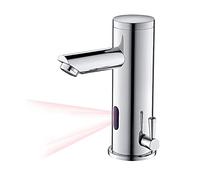 Auralum - Grifo Sensor Automático, Grifo de Lavabo con Sensor Infrarrojo Sin Contacto, Inteligente Grifo Baño, Elegante Cromado Monomando para Agua Caliente y Fría