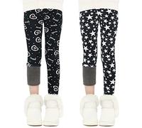 Auranso Mallas térmicas Niñas Mallas térmicas Niñas Mallas Forradas de Invierno (Pack de 2) Multicolor 5 128-134