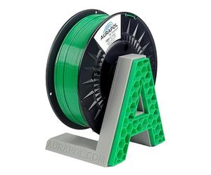 AURAPOL Filamento PETG 1.75, filamento de impresora 3D de 1 kg, filamento PETG con precisión de 1,75 mm +/- 0,02 mm, filamento 3D de primera calidad, compatible impresoras 3D FDM(FFF), verde