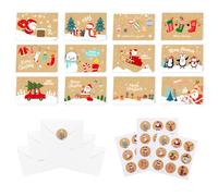 Aurasky Tarjetas Postales de Navidad, 24 Tarjetas Regalo Navidad Postales con Sobre, Tarjetas Felicitacion Navidad Adecuado para Familiares, Amigos, Amantesy, Ancianos