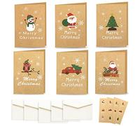Aurasky Tarjetas Postales de Navidad, 24 Tarjetas Regalo Navidad Postales con Sobre, Tarjetas Felicitacion Navidad Adecuado para Familiares, Amigos, Amantesy, Ancianos A