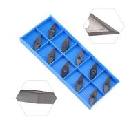 Auratrove 10 insertos de torneado de carburo VCMT160404-SM para mecanizado de acero, herramientas indexables de grado IC907 compatibles con soportes SVJCR