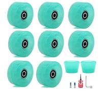 Auratrove 8 ruedas para patines de 58 mm, 82 A, con rodamientos y topes de dedos para patines de cuádruple, para interiores y exteriores, parque, pista de patinaje