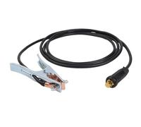 Auratrove Abrazadera de conexión a tierra de soldadura 300A con cable de 1 m/2 m/3 m para máquina de soldadura MIG TIG, mango aislado resistente al calor, clip de tierra antideslizante para fábrica de