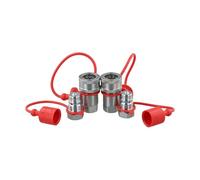 Auratrove Acoplador hidráulico de conexión rápida, ISO7241-A NPT 1/4 3/8 1/2 pulgadas 3600 PSI accesorios de acero al carbono para estilo pionero, 2 juegos