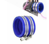 Auratrove Adaptador de brida de goma azul de 45 mm, funda de colector de carburador para motocicleta, gel de sílice resistente a altas temperaturas