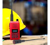 Auratrove Antena macho de doble banda 144/430 MHz para Yaesu VX-6R VX-7R VX-8R FT-60R para kenwood para icom para radio de mano baofeng, color negro, 208 mm