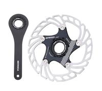 Auratrove Bloqueo central de aleación de aluminio para anillo de eje de 9/12/15 mm, compatible con cubos para adaptarse a rotores de 6 pernos, color plateado