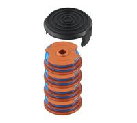 Auratrove Bobina y línea con cubierta de tapa para mcgregor MET3525 MET4530 MET6032 y para piezas de recortadora de césped Worx WG100E WG101E