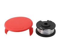 Auratrove Bobina y línea con tapa para recortadora de césped GE-CT 18/28 Li y 18/28 Li TC, cuerda de repuesto de 16 pies y montaje de carrete de plástico, accesorio de herramienta de jardín de 75 mm