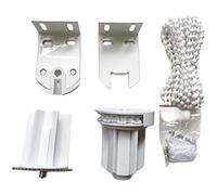 Auratrove Cabezal de control de persiana enrollable, mecanismo de cadena de cuentas blancas de 38 mm, engranaje suave para cortina de oficina en casa, cafetería