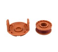 Auratrove Carrete de repuesto, línea y cubierta para recortadora de césped McGregor 18V MCT2X1825, alimentación automática QT486 de 0,5 mm x 2,5 m, cambio sin herramientas