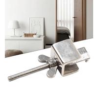 Auratrove Cerradura de puerta portátil, tope de puerta de viaje de acero inoxidable 304 con fijación de rosca para seguridad en el hogar, instalación sin herramientas para estudiantes y solteros