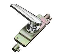 Auratrove Cerradura industrial de aleación de zinc con asa, cerradura de puerta de alto par para cajas de distribución de control, 192 x 36,5 mm, color plateado