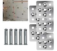 Auratrove Clips para colgar azulejos de acero inoxidable, soportes de montaje en pared de mármol para fijación de láminas de hierro, tornillo de expansión seguro para renovación de baño, sala de estar