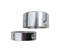 Auratrove Extremos de barra de aleación de aluminio, funda espaciadora de mango para tubos de 25 mm y 32 mm, extremo plateado para equipos de fitness