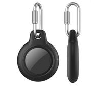 Auratrove Funda para Airtag 2, carcasa de policarbonato impermeable a prueba de golpes con clip de mosquetón, funda protectora resistente para viajes al aire libre y deportes