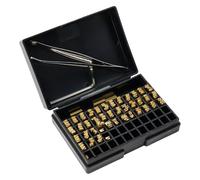 Auratrove Granos de letras de cobre para estampado en caliente de 2 x 3 x 15 mm para máquina de codificación de cinta HP-241 DY-8, fuente de impresión de números de lote de fecha