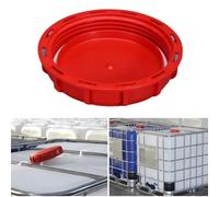 Auratrove IBC - Tapa de depósito roja con junta, tapa de polipropileno de alta densidad para contenedores de almacenamiento a granel de 1000 L, buen sellado
